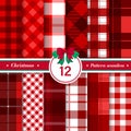 Tartan Check Plaid seamless patterns Royalty Free Stock Photo