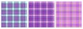 Tartan check plaid texture seamless pattern in pink, blue,green, yellow, white Modern print in barbie ken style for Royalty Free Stock Photo