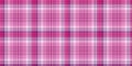 Tartan check plaid texture seamless pattern in pink, blue, white Modern print in barbie ken style for fashion, home Royalty Free Stock Photo