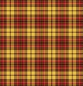 Tartan check plaid texture seamless pattern in yellow, red and brown. Royalty Free Stock Photo