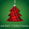 Christmas tree bauble card Royalty Free Stock Photo