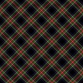 Royal Stewart Black Modern Tartan Seamless Pattern Royalty Free Stock Photo