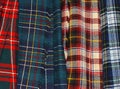 Tartan kilts have colorful designs Royalty Free Stock Photo