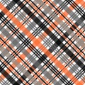 Tartan pattern,Scottish traditional fabric, orange and black tone background. eps10 Royalty Free Stock Photo
