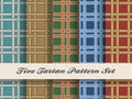 Tartan Pattern Set Royalty Free Stock Photo