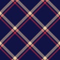 Tartan pattern vector in blue, red, beige.