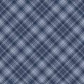 Tartan plaid pattern in blue. Herringbone tweed monochrome check plaid for dress, skirt, tablecloth.