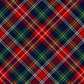 Tartan plaid pattern for Christmas duvet cover or carpet in red, green, navy blue, yellow, beige. Seamless dark New Year holiday.