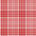 Tartan plaid pattern Christmas in red and white. Abstract seamless houndstooth glen check plaid graphic background for trousers. Royalty Free Stock Photo