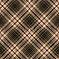 Tartan plaid pattern fashion ombre vector. Herringbone seamless check plaid in black, gold, red. Royalty Free Stock Photo