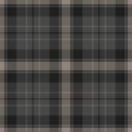 Tartan plaid pattern. Seamless dark grey check plaid for flannel shirt, skirt.