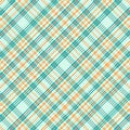 Tartan plaid pattern with texture and summer color. Royalty Free Stock Photo