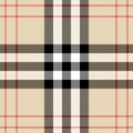 Tartan plaid. Scottish pattern in black, beige and white cage