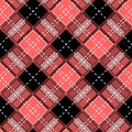 Tartan plaid. Scottish pattern in black, red and white cage. Checkered plaid in Christmas colors. Scottish cage. Abstract pattern Royalty Free Stock Photo