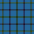 Tartan plaid. Scottish pattern in blue, red and yellow cage