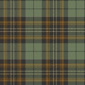 Tartan Scotland pattern vector in green and brown. Seamless dark fashion tweed check plaid. Royalty Free Stock Photo