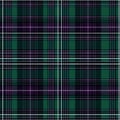 Tartan seamless pattern background in green, purple. Check plaid textured graphic design. Checkered fabric modern Royalty Free Stock Photo