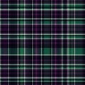 Tartan seamless pattern background in green, purple. Check plaid textured graphic design. Checkered fabric modern Royalty Free Stock Photo