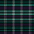 Tartan seamless pattern background in green, purple. Check plaid textured graphic design. Checkered fabric modern Royalty Free Stock Photo