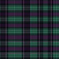 Tartan seamless pattern background in green, purple. Check plaid textured graphic design. Checkered fabric modern Royalty Free Stock Photo