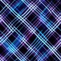 Tartan seamless pattern background in purple. Check plaid textured graphic design. Checkered fabric modern fashion print Royalty Free Stock Photo