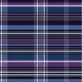 Tartan seamless pattern background in purple. Check plaid textured graphic design. Checkered fabric modern fashion print Royalty Free Stock Photo