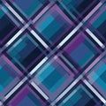 Tartan seamless pattern background in purple. Check plaid textured graphic design. Checkered fabric modern fashion print Royalty Free Stock Photo