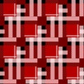 Tartan Seamless Pattern Background. Red, Black and White Plaid, Tartan Flannel Shirt Patterns. Trendy Tiles Vector Illustration fo Royalty Free Stock Photo