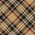 Tartan seamless pattern,diagonal background.Beige Royalty Free Stock Photo