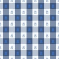 Tartan Vector Patterns, Chinese Blue And White Porcelain`s Color, With The Chinese Teapot Pattern Royalty Free Stock Photo