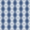 Tartan Vector Patterns, Chinese Blue And White Porcelain`s Color, With The Chinese Word `Double Happiness` For Wedding Celebration Royalty Free Stock Photo