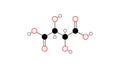 tartaric acid molecule, structural chemical formula, ball-and-stick model, isolated image antioxidant e334