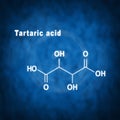 Tartaric acid, Structural chemical formula Royalty Free Stock Photo