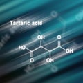 Tartaric acid, Structural chemical formula Royalty Free Stock Photo