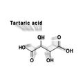 Tartaric acid, Structural chemical formula Royalty Free Stock Photo