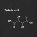Tartaric acid, Structural chemical formula Royalty Free Stock Photo
