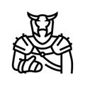 tartarus greek god ancient line icon vector illustration