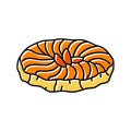 tarte tatin french cuisine color icon vector illustration