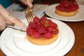 A tartelette with raspberry in Annecy, France