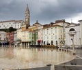 Tartini Square, main square in the town of Piran Royalty Free Stock Photo