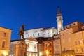 Tartini square in Piran, Slovenia, Europe Royalty Free Stock Photo