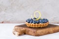 Tartlet with blueberries