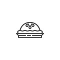 Tartlet cake line icon