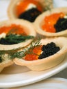 Tartlet with red caviar
