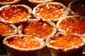 Tartlet with red salmon caviar