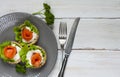 Tartlets with salmon