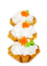 Tarts on white background Royalty Free Stock Photo