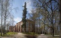 Tartu Cathedral and the park on Toome Hill. Royalty Free Stock Photo