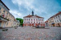 Tartu, Estonia - July 13, 2017: Panorama of Tartu Town Hall Square Royalty Free Stock Photo