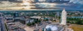 Aerial view of the student city of Tartu. Summer evening view. Royalty Free Stock Photo